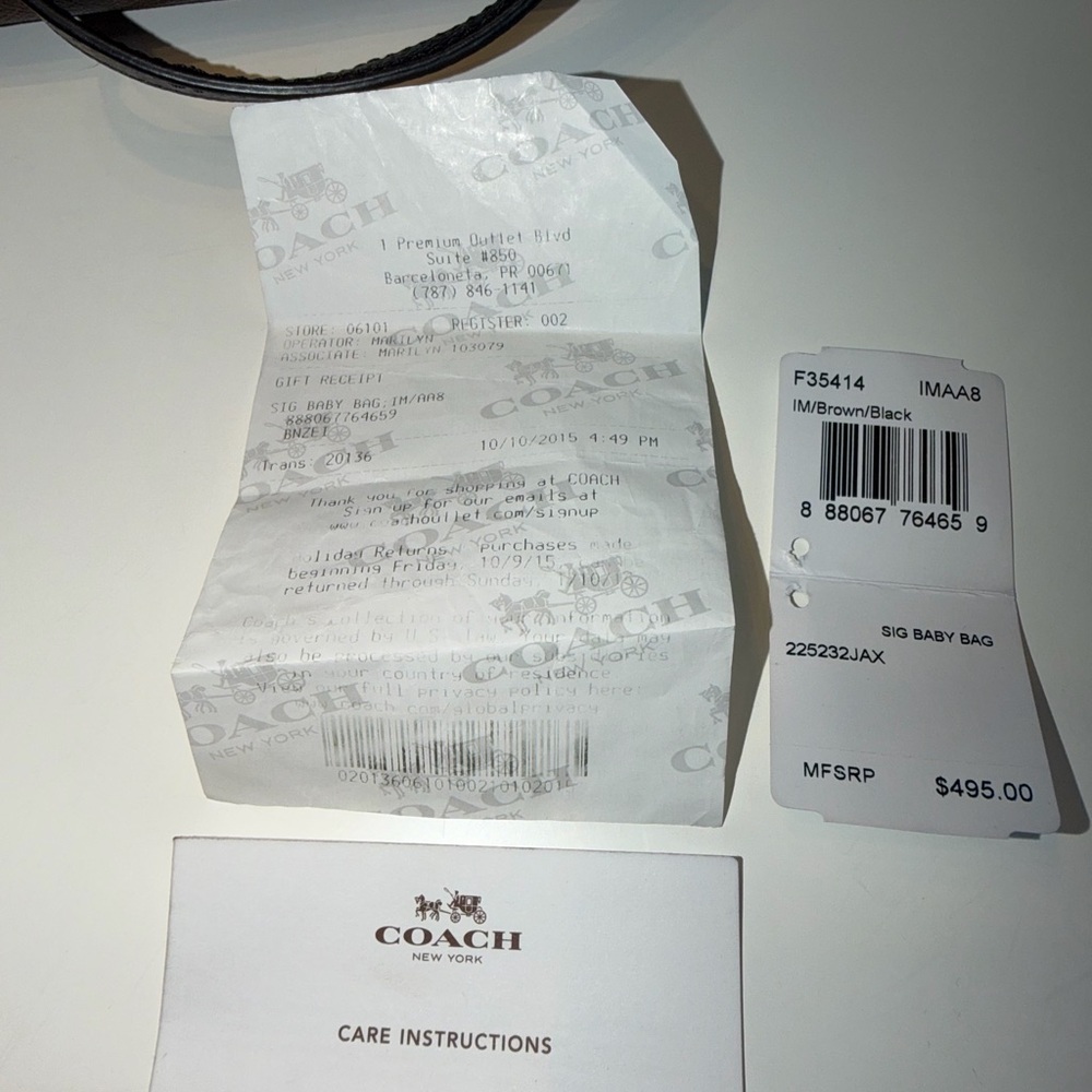 Coach Dark Brown Signature Tote Bag - Picture 16 of 16